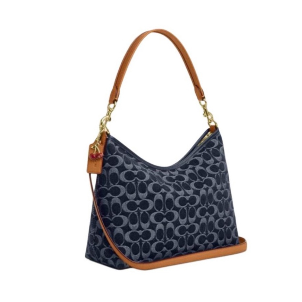 NWT！COACH Laurel ShNWT！COACH Laurel Shoulder Bag In Signature Denim（COACH CY702） - Picture 6 of 9